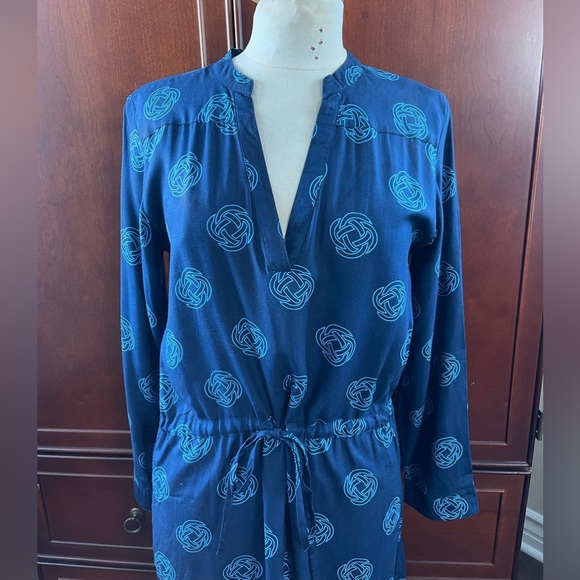 Escapada Dress blue printed size small - Picture 2 of 5